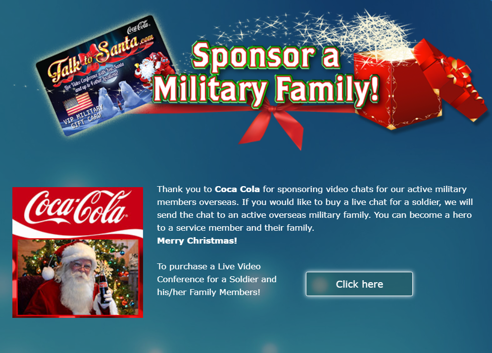 Elf affiliate sponsors a military family